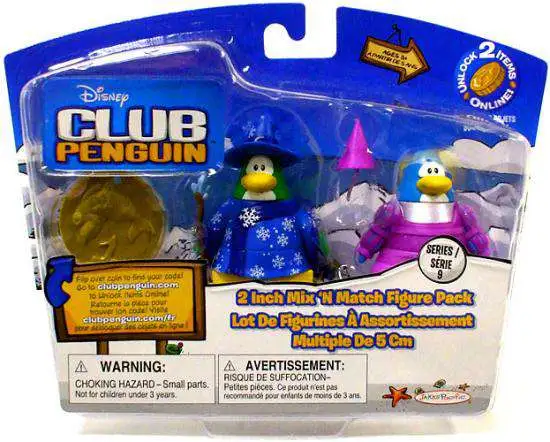 Club Penguin Mix 'N Match Series 9 Blizzard Wizzard & Medieval Dress Mini Figure Set [Damaged Package]