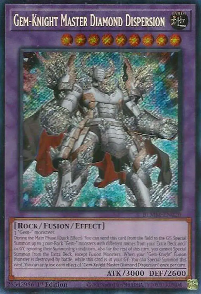 YuGiOh Trading Card Game Battles of Legend Monster Mayhem Single Card  Secret Rare Gem-Knight Master Diamond Dispersion BLMM-EN020 - ToyWiz
