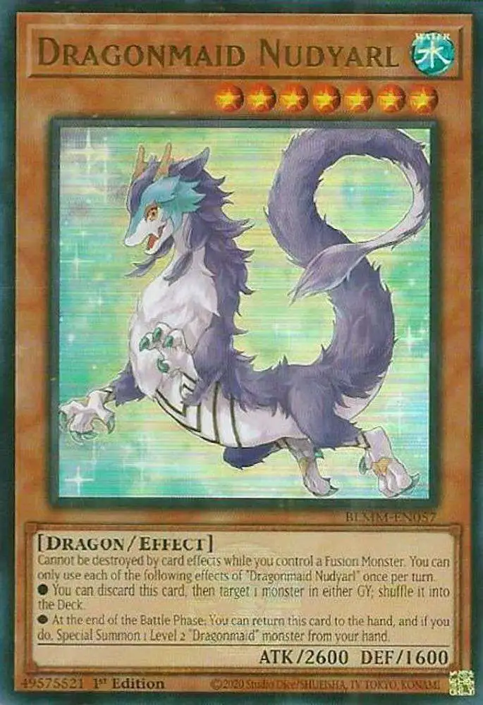 YuGiOh Trading Card Game Battles of Legend Monster Mayhem Single Card Ultra Rare Dragonmaid Nudyarl BLMM-EN057 - ToyWiz YuGiOh Trading Card Game Battles of Legend Monster Mayhem Single Card Ultra Rare Dragonmaid Nudyarl BLMM-EN057 - ToyWiz