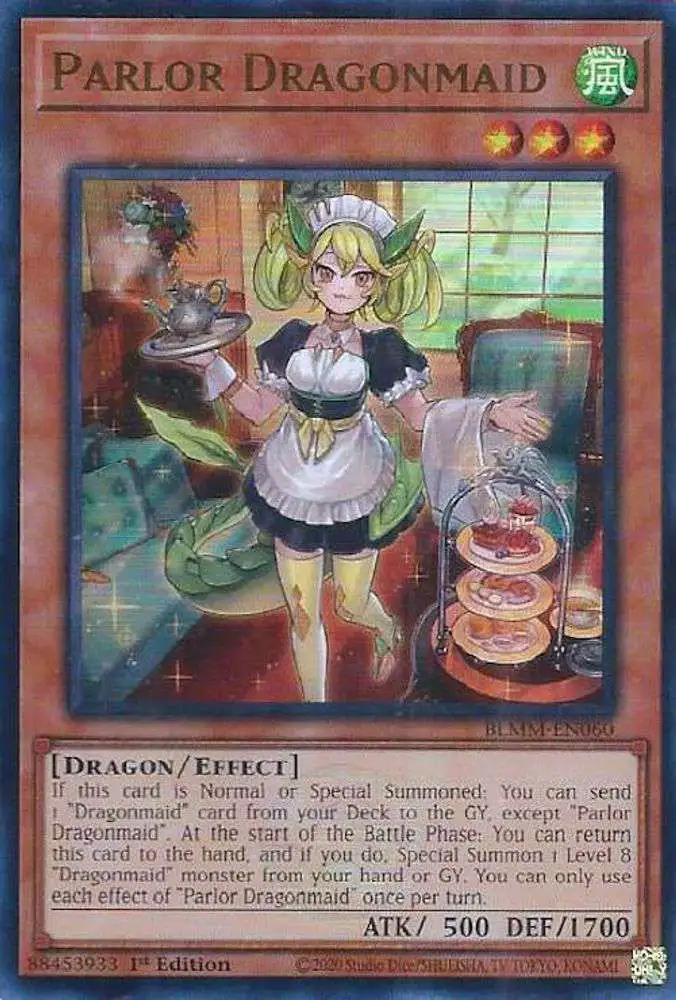 YuGiOh Trading Card Game Battles of Legend Monster Mayhem Single Card Ultra  Rare Parlor Dragonmaid BLMM-EN060 - ToyWiz