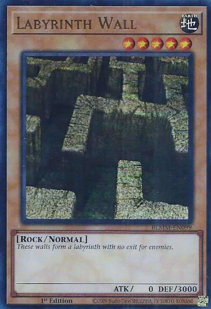 YuGiOh Trading Card Game Battles of Legend Monster Mayhem Single Card Ultra Rare Labyrinth Wall BLMM-EN099 - ToyWiz YuGiOh Trading Card Game Battles of Legend Monster Mayhem Single Card Ultra Rare Labyrinth Wall BLMM-EN099 - ToyWiz