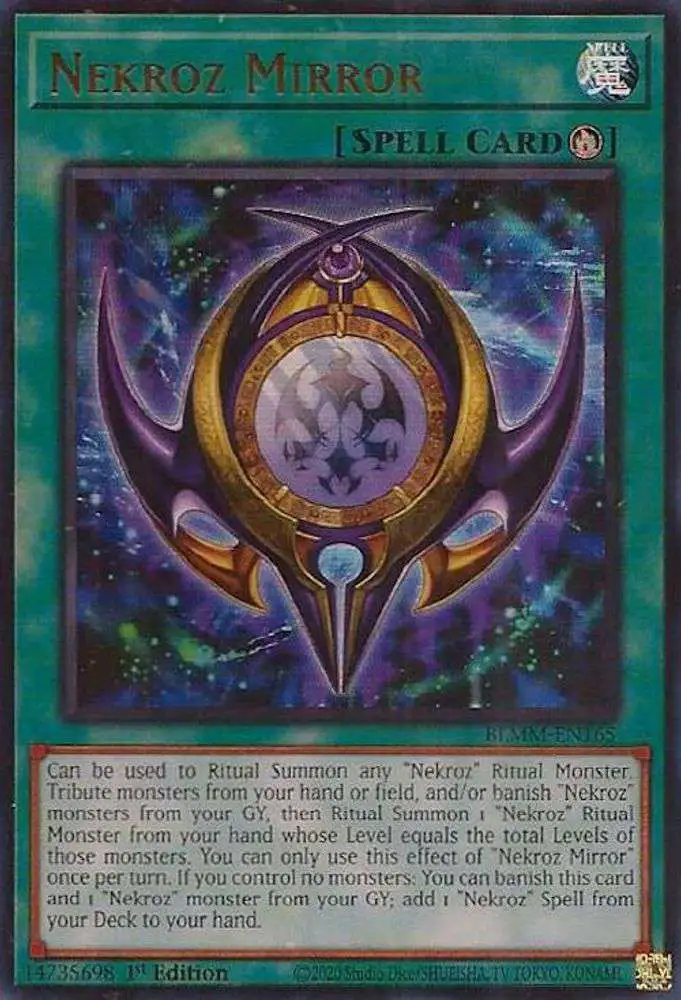 YuGiOh Trading Card Game Battles of Legend: Monster Mayhem Ultra Rare Nekroz Mirror BLMM-EN165