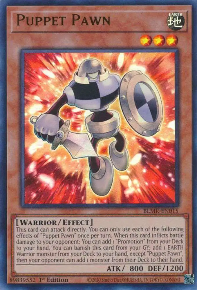 YuGiOh Trading Card Game Battles of Legend: Monstrous Revenge Ultra Rare Puppet Pawn BLMR-EN015