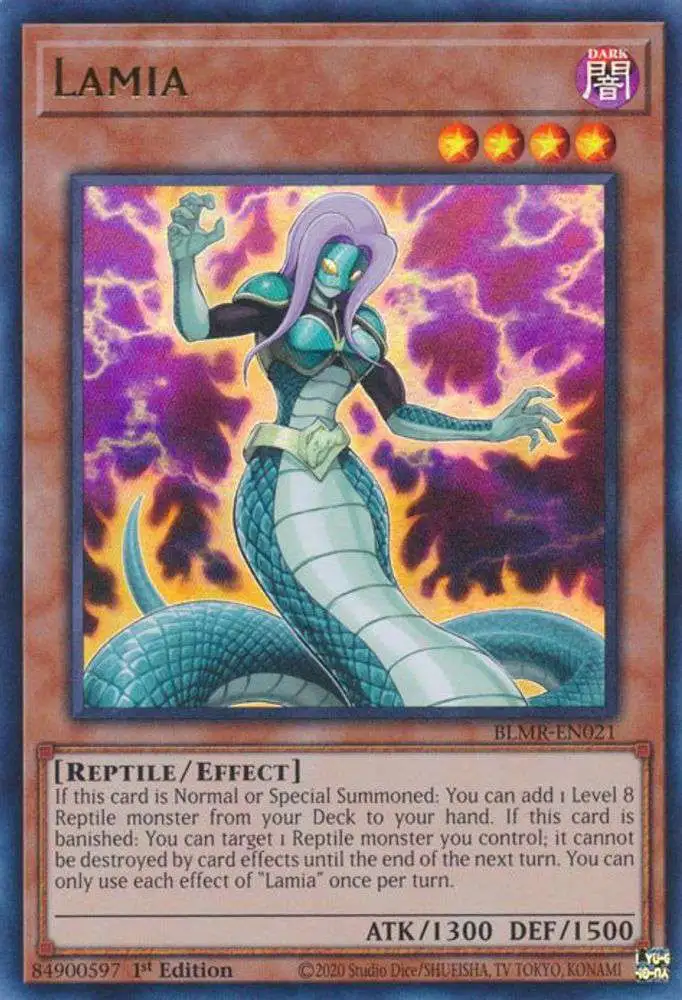 YuGiOh Trading Card Game Battles of Legend: Monstrous Revenge Ultra Rare Lamia BLMR-EN021