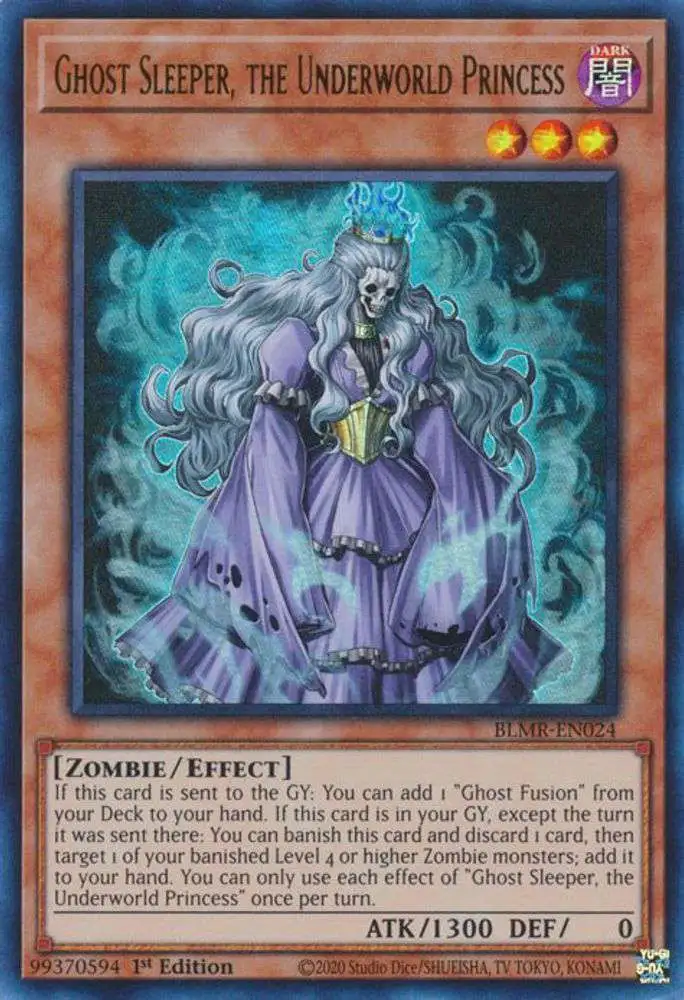 YuGiOh Trading Card Game Battles of Legend: Monstrous Revenge Ultra Rare Ghost Sleeper, the Underworld Princess BLMR-EN024