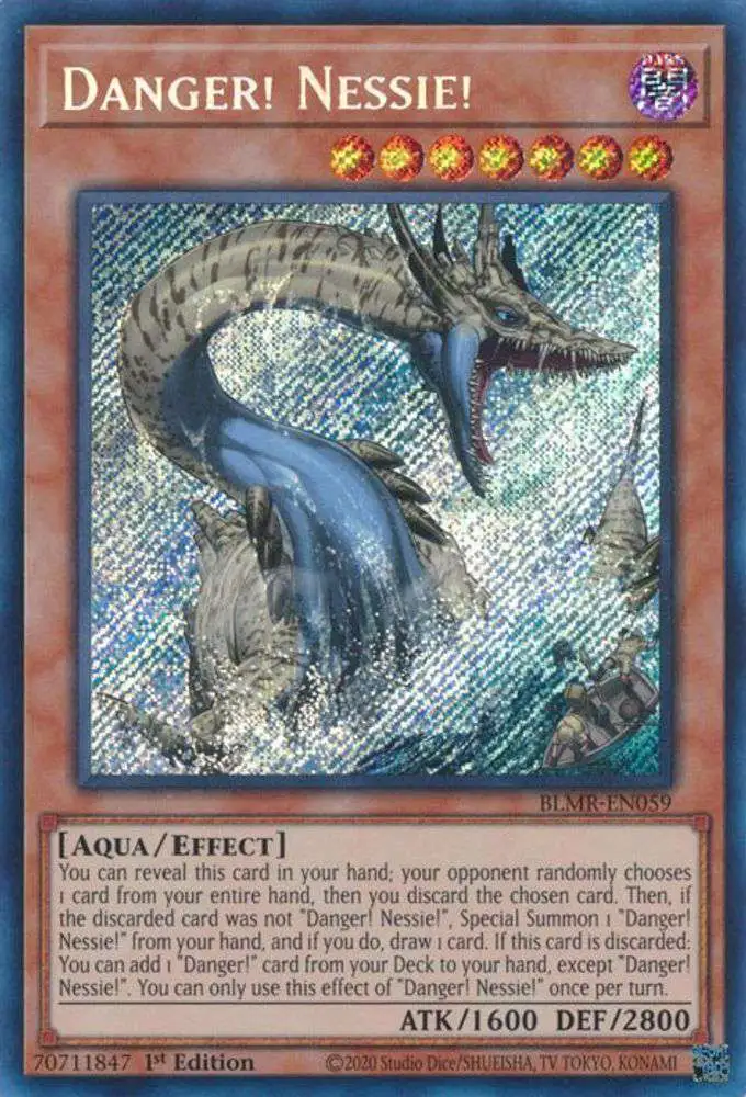 YuGiOh Trading Card Game Battles of Legend Monstrous Revenge Single Card Secret Rare Danger Nessie BLMR-EN059 - ToyWiz YuGiOh Trading Card Game Battles of Legend Monstrous Revenge Single Card Secret Rare Danger Nessie BLMR-EN059 - ToyWiz