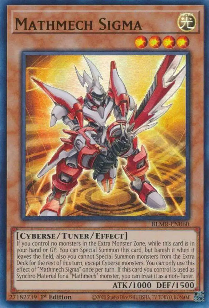 YuGiOh Trading Card Game Battles of Legend: Monstrous Revenge Ultra Rare Mathmech Sigma BLMR-EN060 YuGiOh Trading Card Game Battles of Legend: Monstrous Revenge Ultra Rare Mathmech Sigma BLMR-EN060