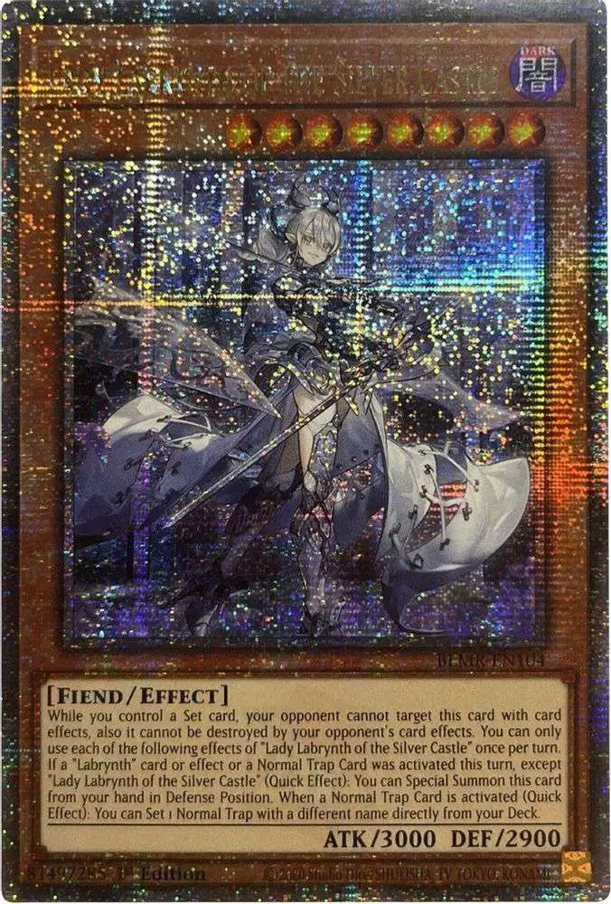 YuGiOh Trading Card Game Battles of Legend: Monstrous Revenge Quarter Century Secret Rare Lady Labrynth of the Silver Castle BLMR-EN104