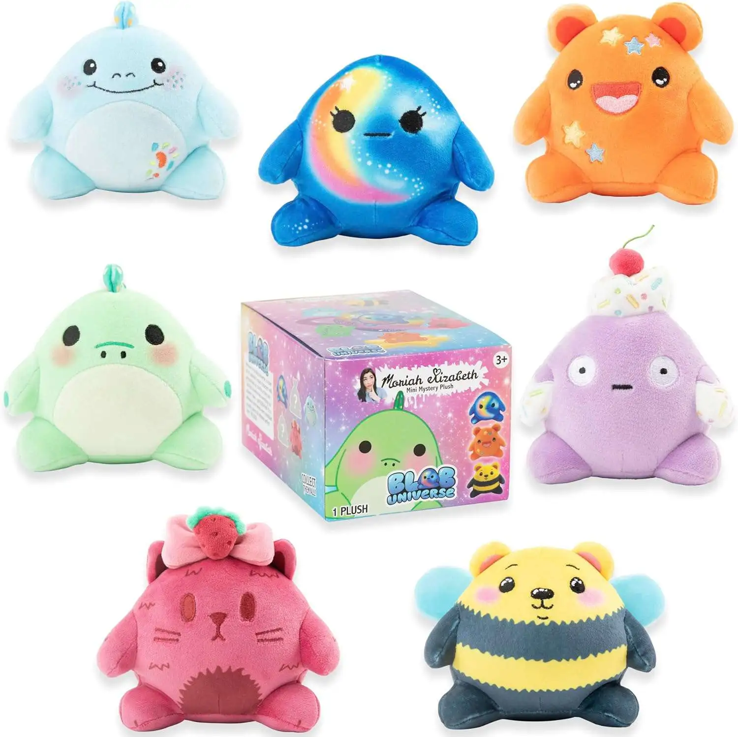 Moriah Elizabeth Blob Universe Peluche Misterioso 28 Cm - 4 Personaggi Da Collezionare: Miss Kitty, Starla, Georgie E Naked Christopher