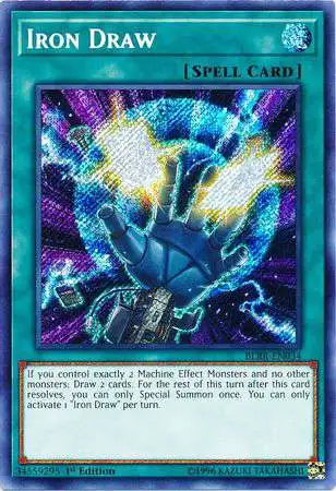 YuGiOh Battles of Legend: Relentless Revenge Secret Rare Iron Draw BLRR-EN034