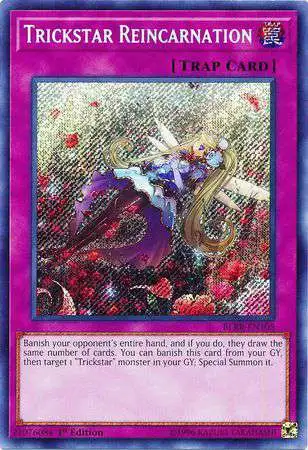 YuGiOh Battles of Legend: Relentless Revenge Secret Rare Trickstar Reincarnation BLRR-EN105