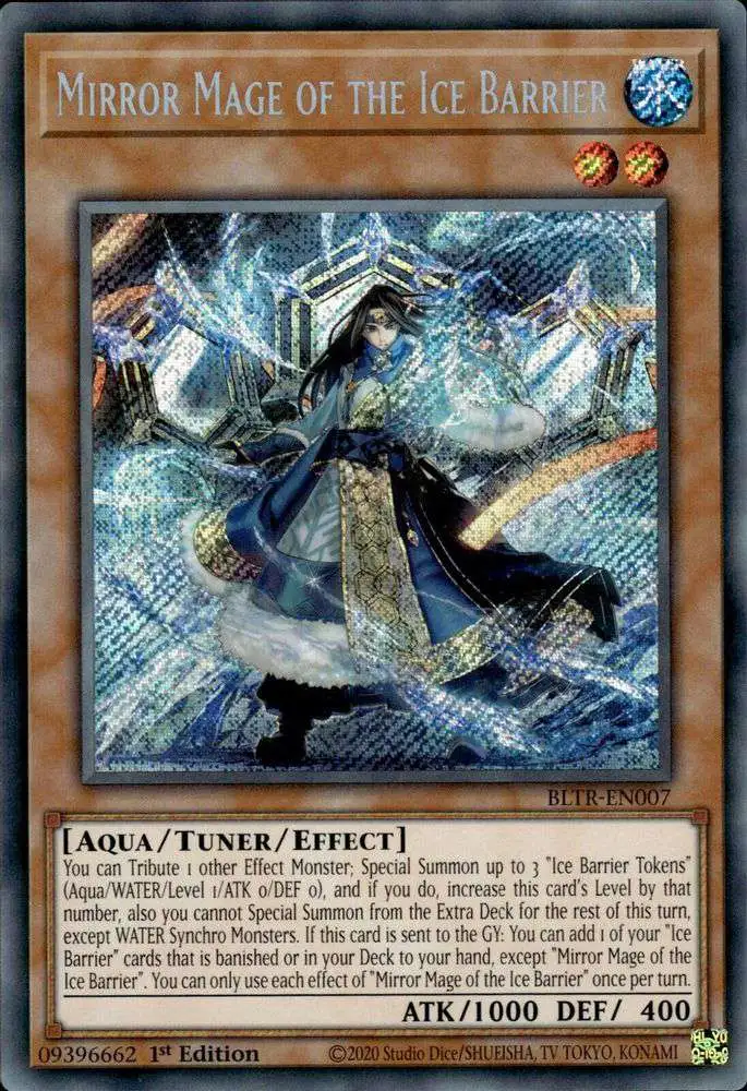 YuGiOh Trading Card Game Battles of Legend: Terminal Revenge Secret Rare Mirror Mage of the Ice Barrier BLTR-EN007