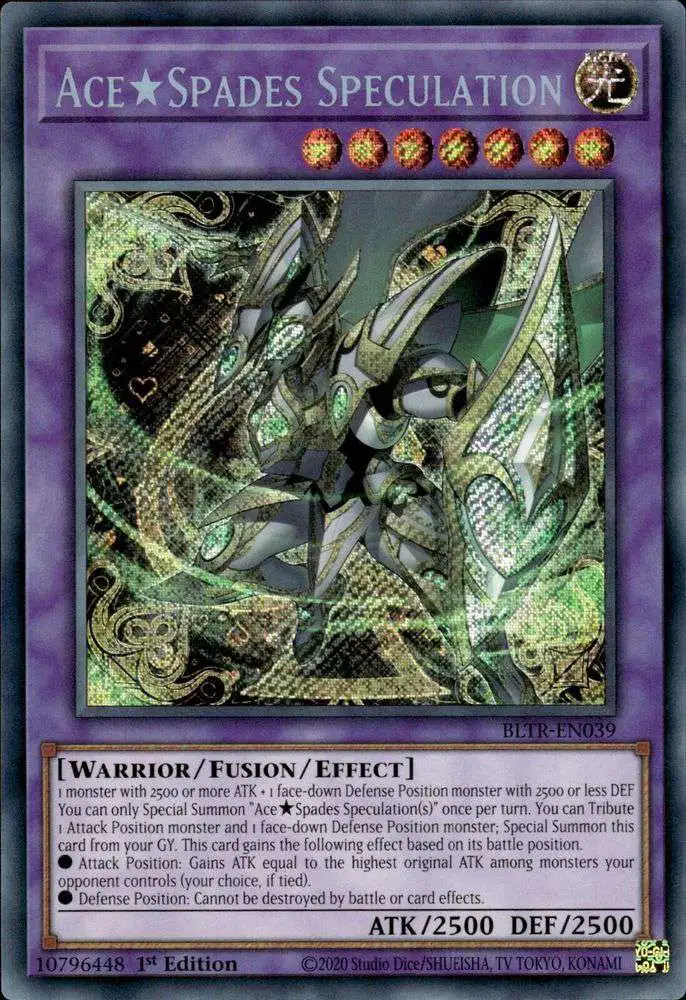 YuGiOh Trading Card Game Battles of Legend Terminal Revenge Single Card  Secret Rare Ace Spades Speculation BLTR-EN039 - ToyWiz