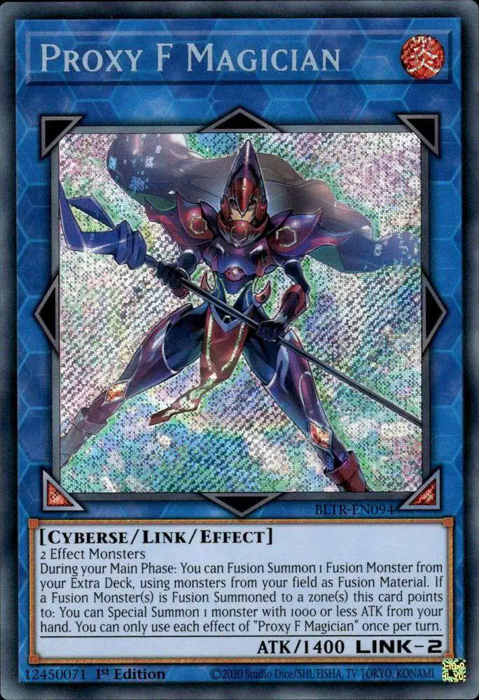 YuGiOh Trading Card Game Battles of Legend: Terminal Revenge Secret Rare Proxy F Magician BLTR-EN094