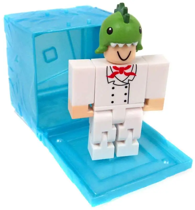 Roblox RED Series 3 Theme Park Tycoon: Dino Vender 3-Inch Mini Figure [Blue Cube with Online Code Loose]