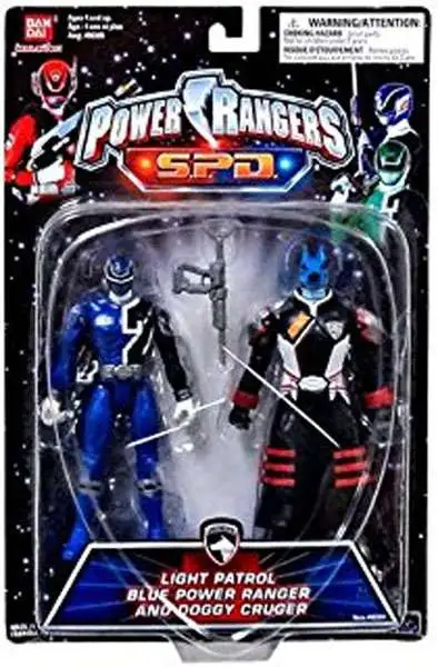 Power Rangers SPD Light Patrol Blue Power Ranger and Doggy Cruger Action Figure 2-Pack [Damaged Package]