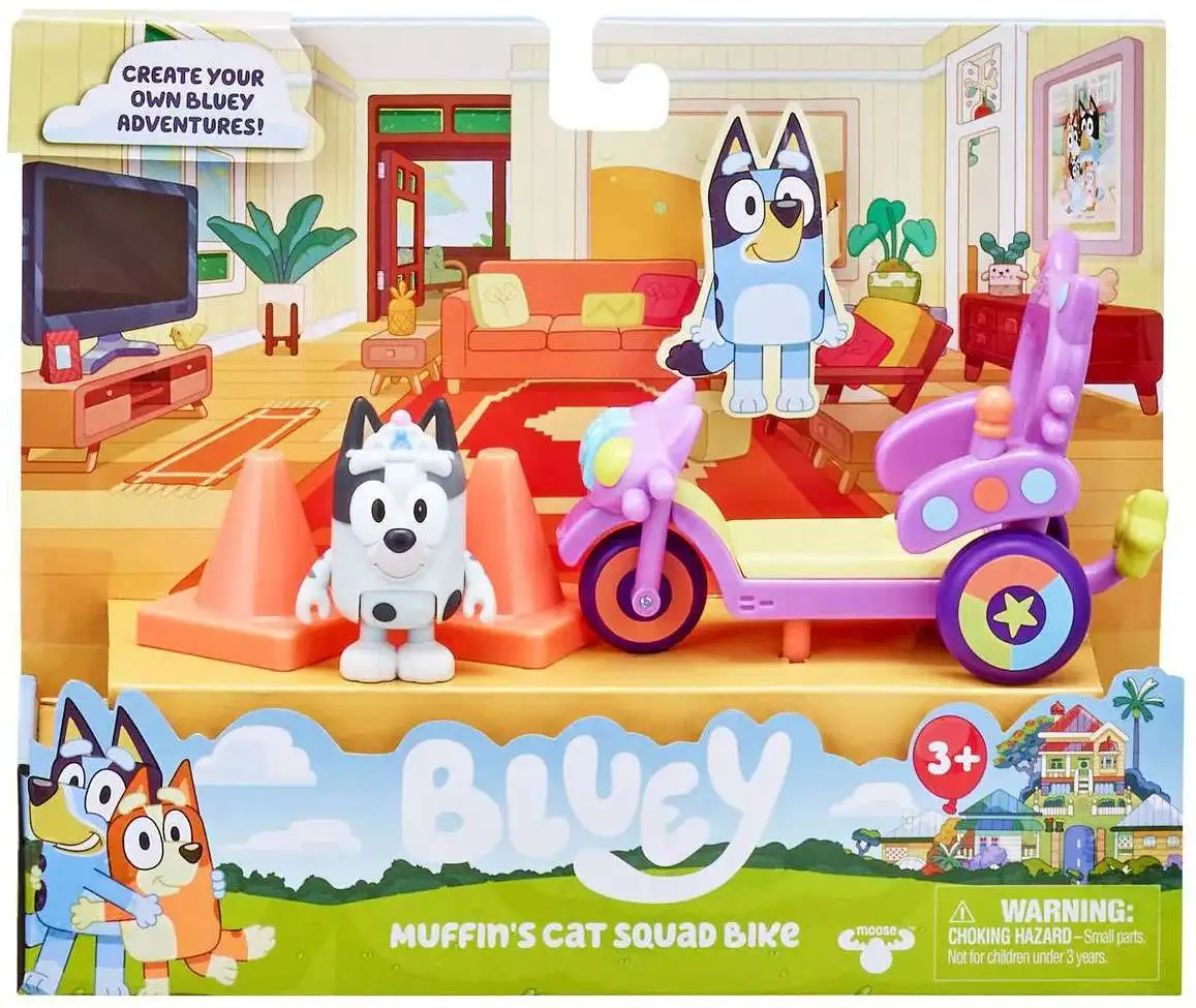 Bluey Muffin's Cat Squad Bike Mini Figure & Vehicle