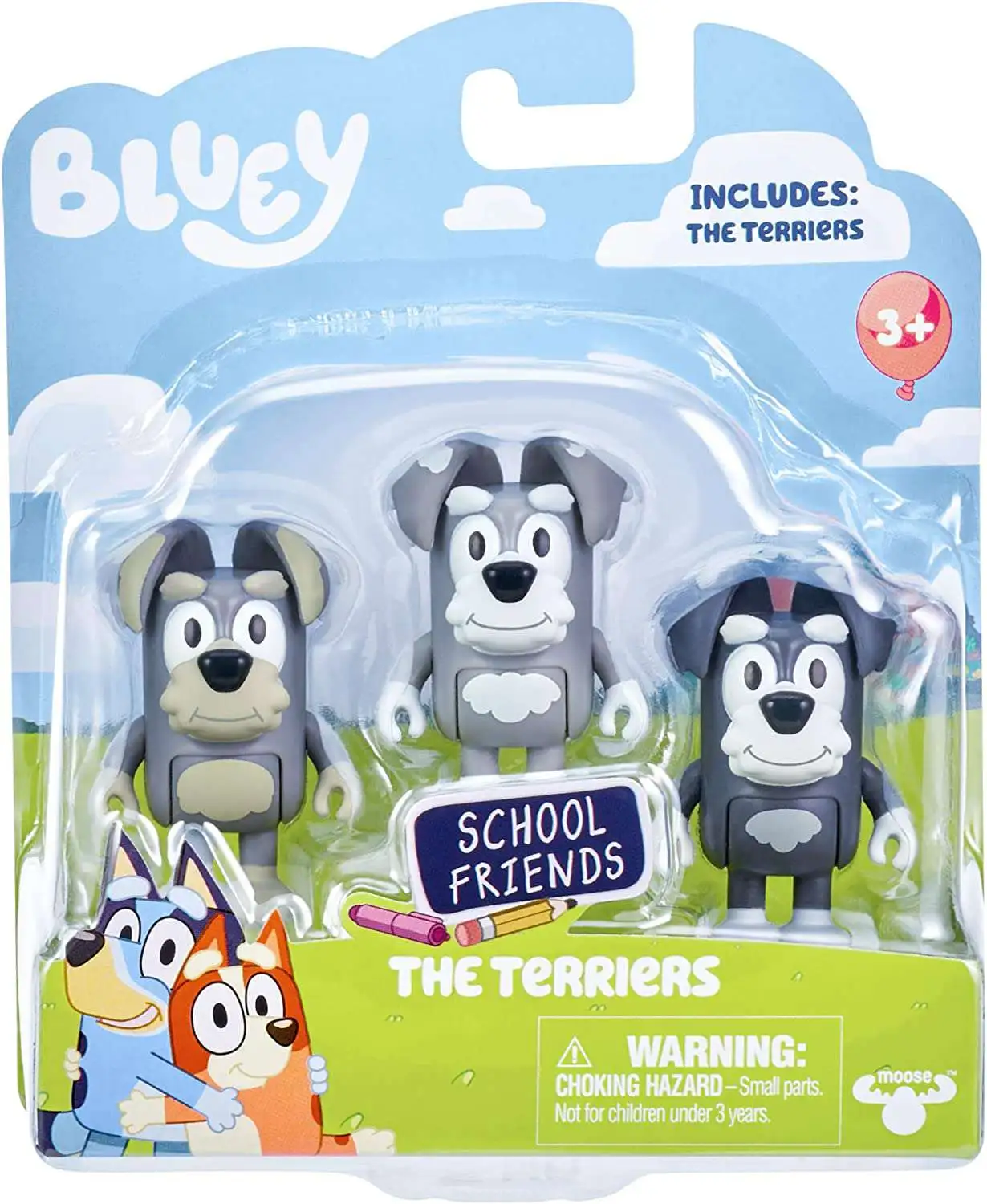 Bluey School Friends The Terriers Mini Figure 3-Pack (Pre-Order ships August)