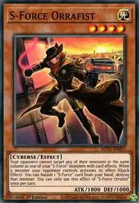 YuGiOh Blazing Vortex Super Rare S-Force Orrafist BLVO-EN013