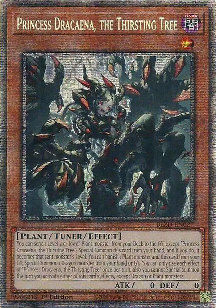 YuGiOh Trading Card Game Blazing Dominion Starlight Rare Princess Dracaena, the Thirsting Tree BLZD-EN027