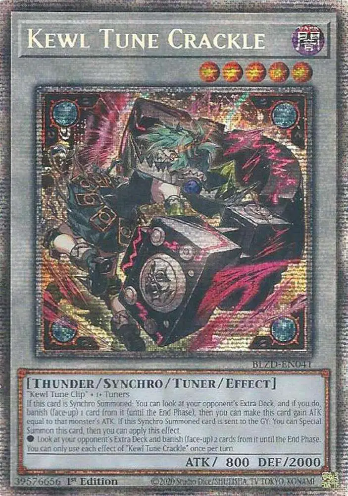 YuGiOh Trading Card Game Blazing Dominion Starlight Rare Kewl Tune Crackle BLZD-EN041