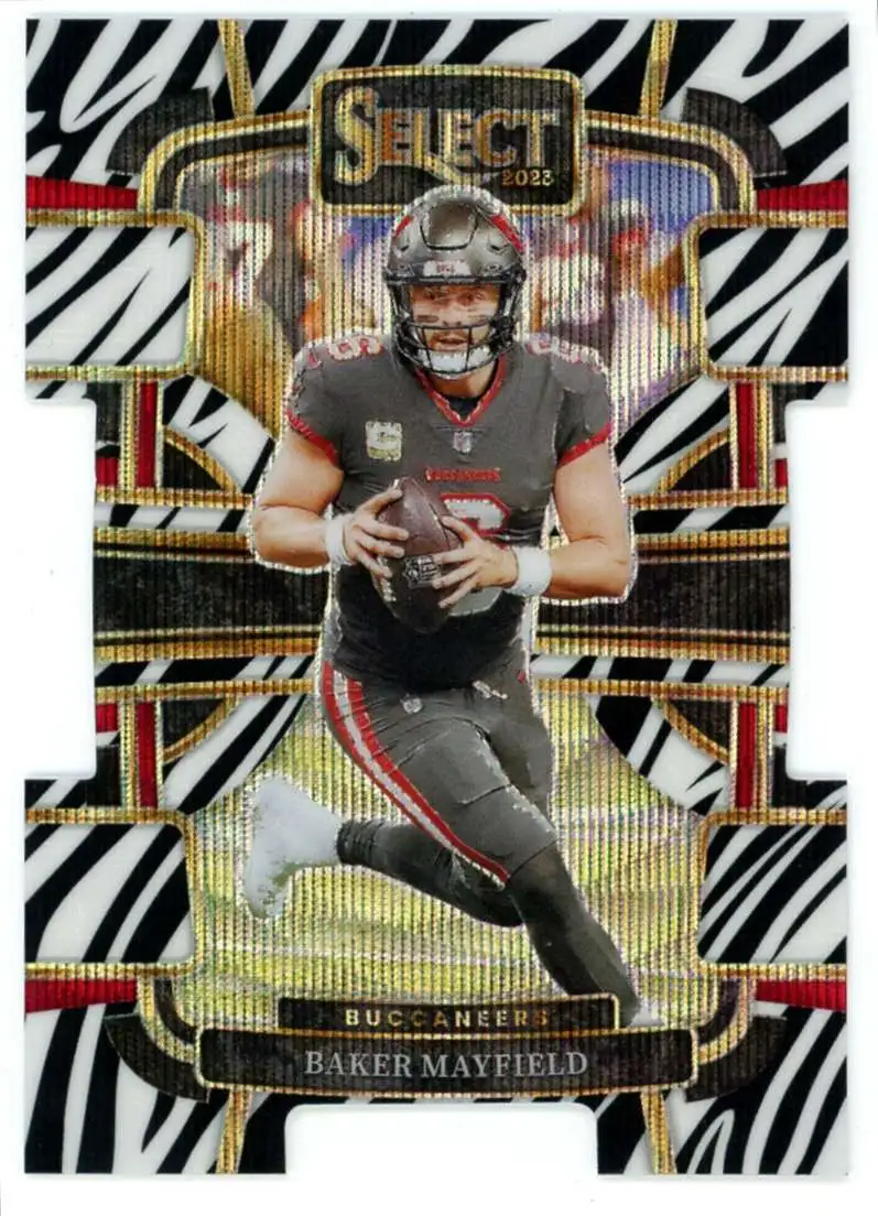 NFL 2023 Panini Select Zebra Die-Cut Baker Mayfield #92