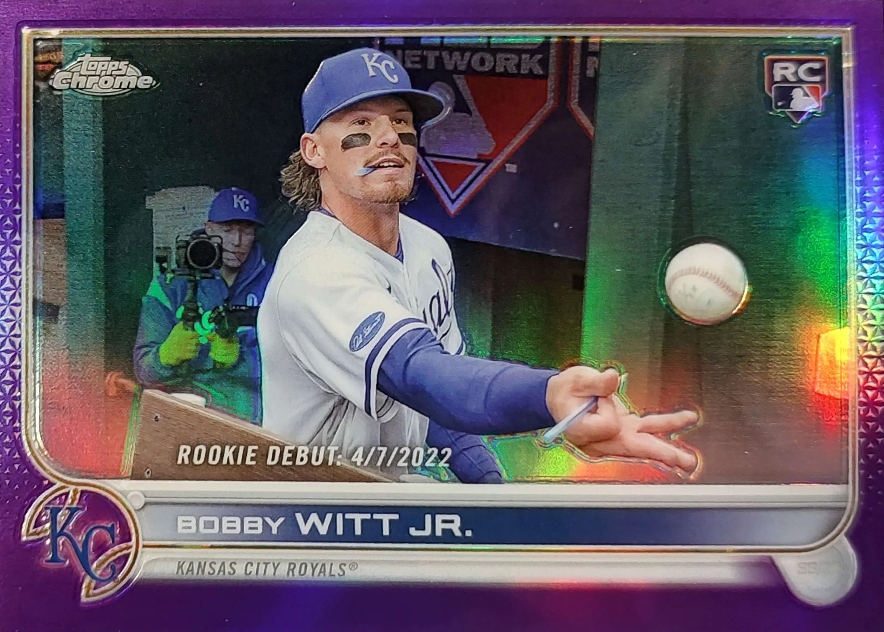 MLB 2022 Topps Update Chrome Single Card Purple Bobby Witt Jr