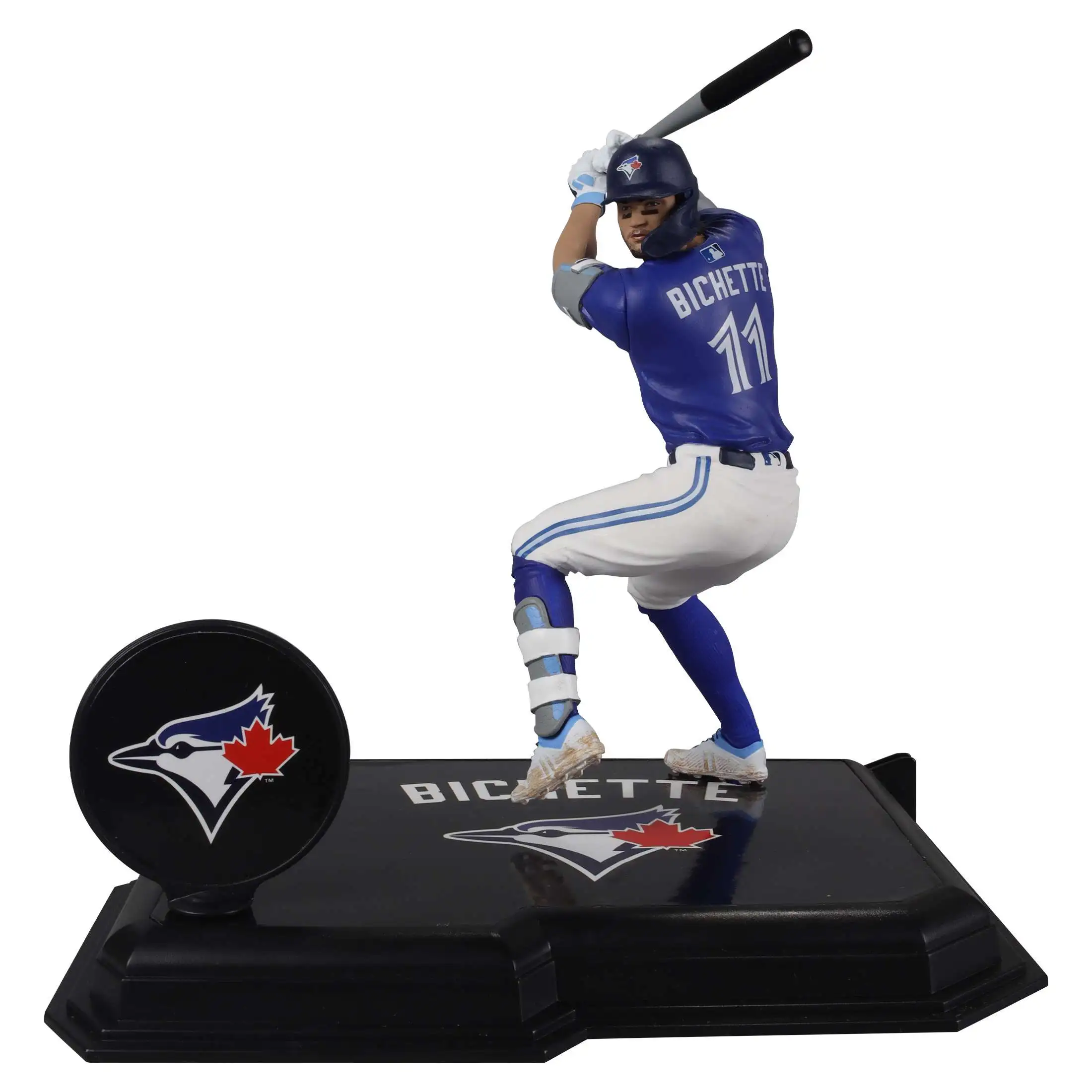 McFarlane Toys MLB Toronto Blue Jays Sports Picks Baseball Bo Bichette 7-Inch Posed Figure [Dark Blue Uniform, Chase Version]