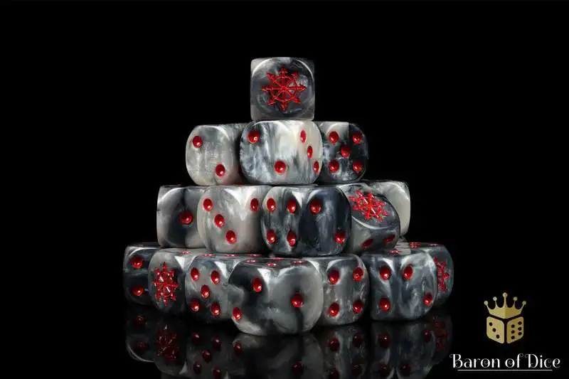 Baron Of Dice 6-Sided d6 Chaos Star Dice Pack [25-Count Red]