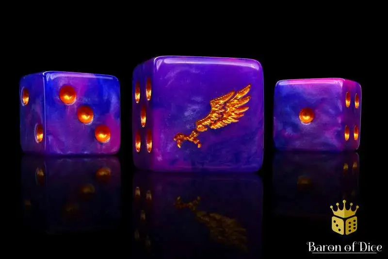 Baron Of Dice 6-Sided d6 Children of Profligacy - Gold Dice Pack [25-Count Square]