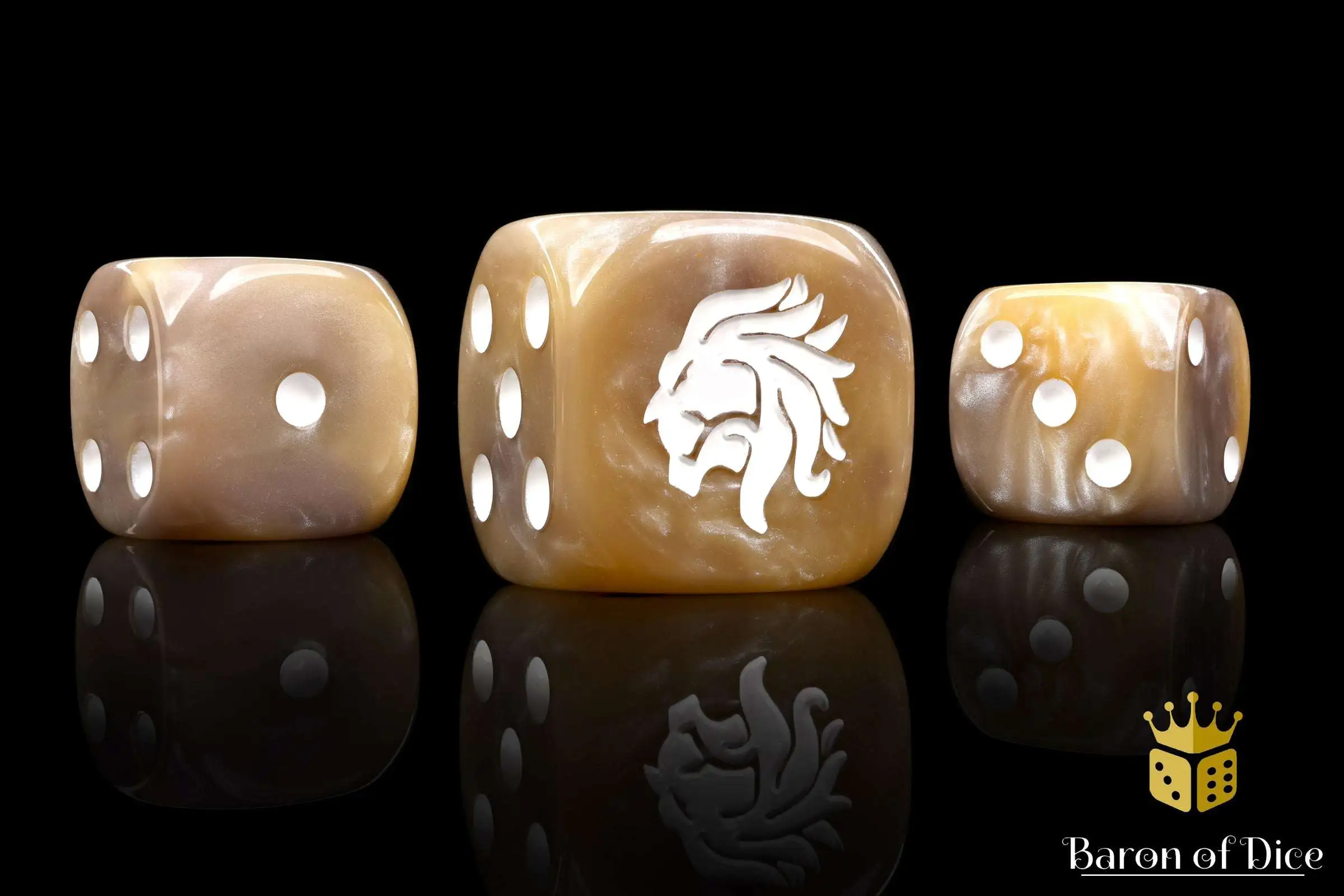 Baron Of Dice 6-Sided d6 Death Angel - The Lion Dice Pack [25-Count Rounded]