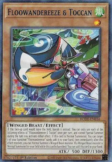 YuGiOh Trading Card Game Burst of Destiny Common Floowandereeze & Toccan BODE-EN016