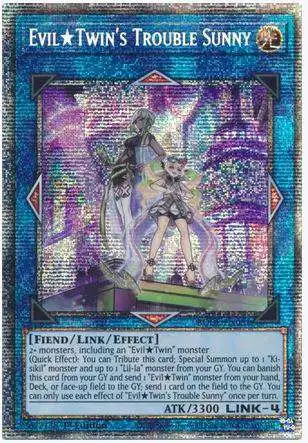 YuGiOh Trading Card Game Burst of Destiny Starlight Rare Evil Twin's Trouble Sunny BODE-EN051