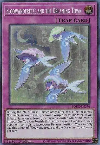 YuGiOh Trading Card Game Burst of Destiny Single Card Super Rare  Floowandereeze and the Dreaming Town BODE-EN074 - ToyWiz