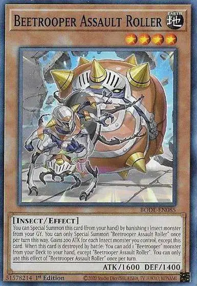 YuGiOh Trading Card Game Burst of Destiny Common Beetrooper Assault Roller  BODE-EN085