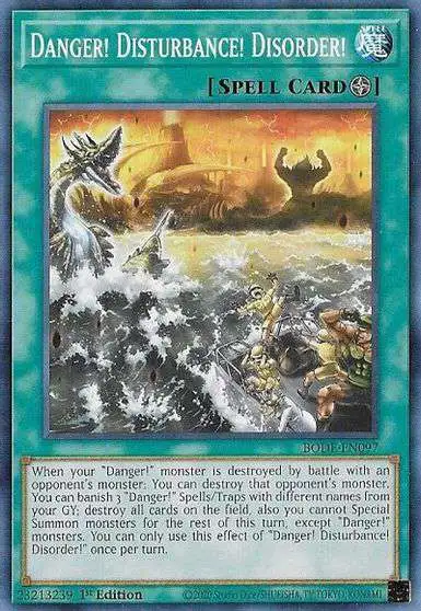 YuGiOh Trading Card Game Burst of Destiny Single Card Common Danger  Disturbance Disorder BODE-EN097 - ToyWiz