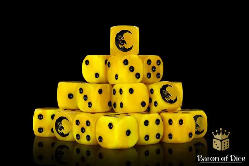 Baron Of Dice 6-Sided d6 Full Moon Dice Pack [25-Count Rounded]