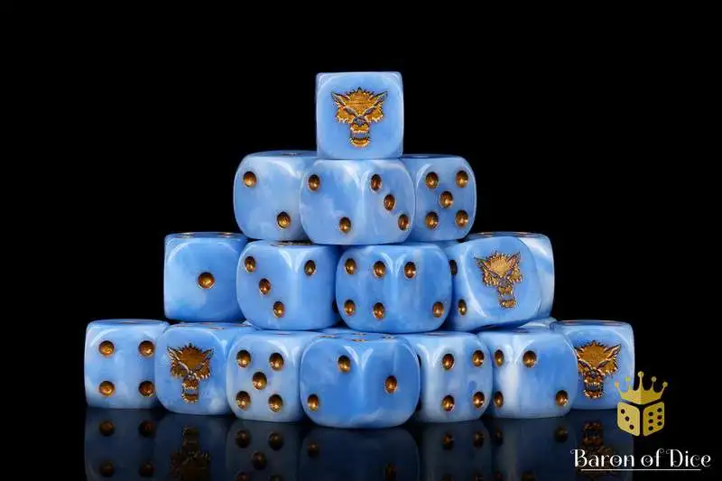 Baron Of Dice 6-Sided d6 Ice Wolf Dice Pack [25-Count Rounded]