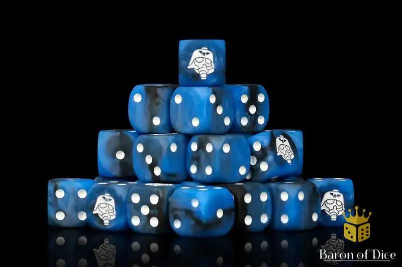 Baron Of Dice 6-Sided d6 Kloned Corps Helmet Dice Pack [Rounded]