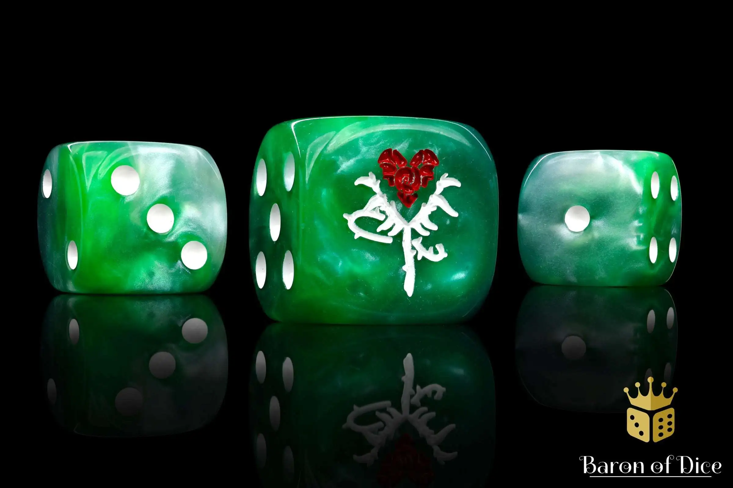 Baron Of Dice 6-Sided d6 Reincarnate Dice - Rose Dice Pack [25-Count Rounded]