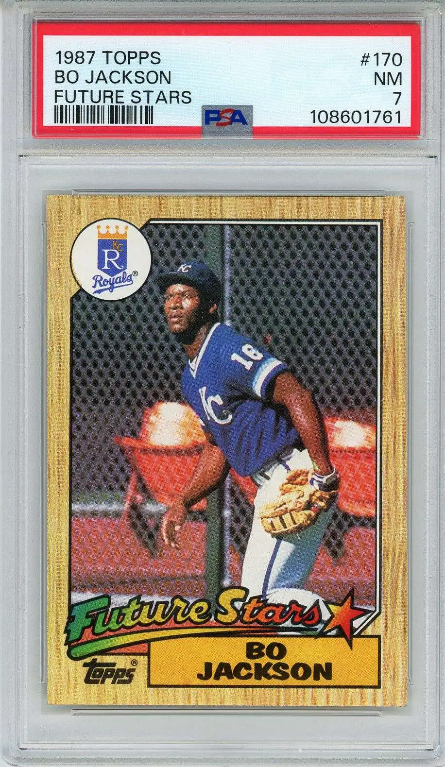 MLB 1987 Topps Baseball Future Stars Bo Jackson #170 [PSA 7]