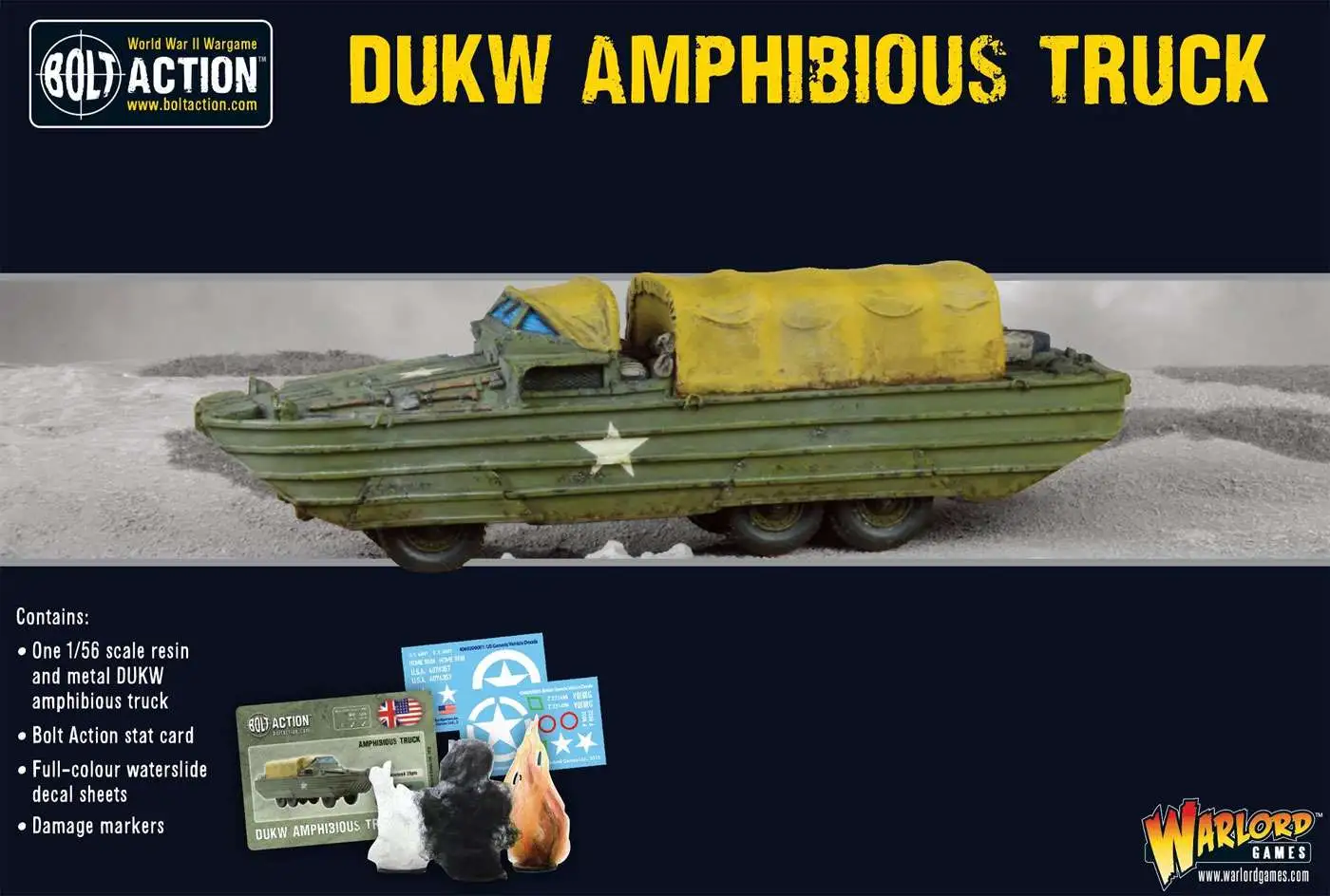 Bolt Action WWII Wargame Allies Dukw Amphibious Truck Miniatures