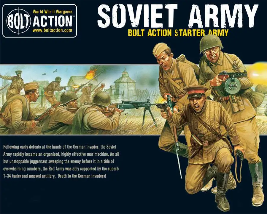 Bolt Action WWII Wargame Allies Soviet Army Starter Army Miniatures