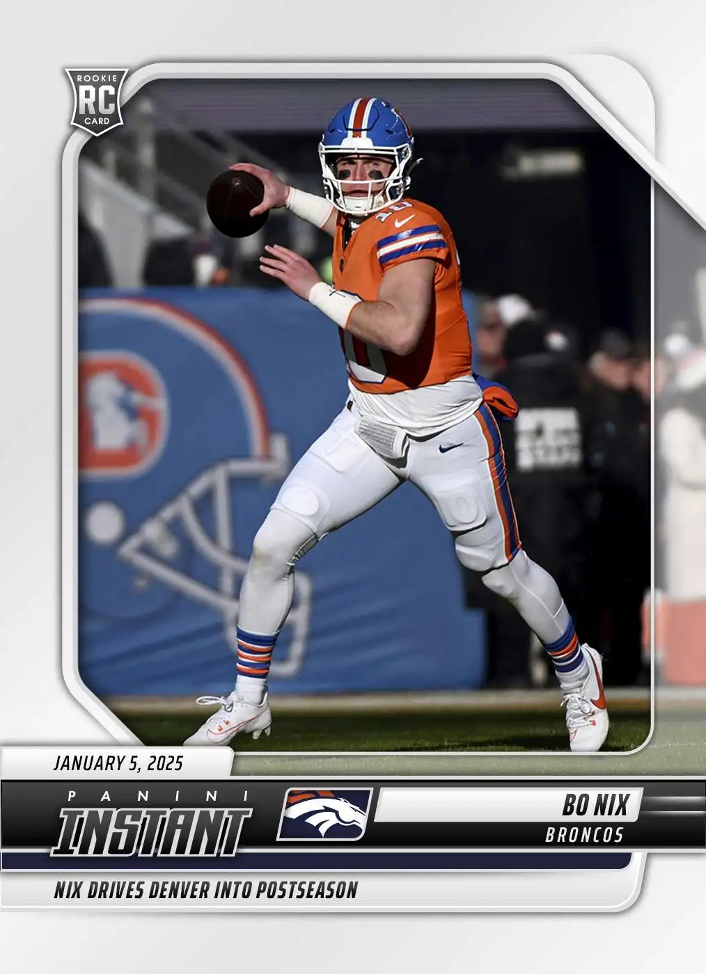 NFL Denver Broncos 2024 Panini Instant Football Bo Nix #255 [Rookie]