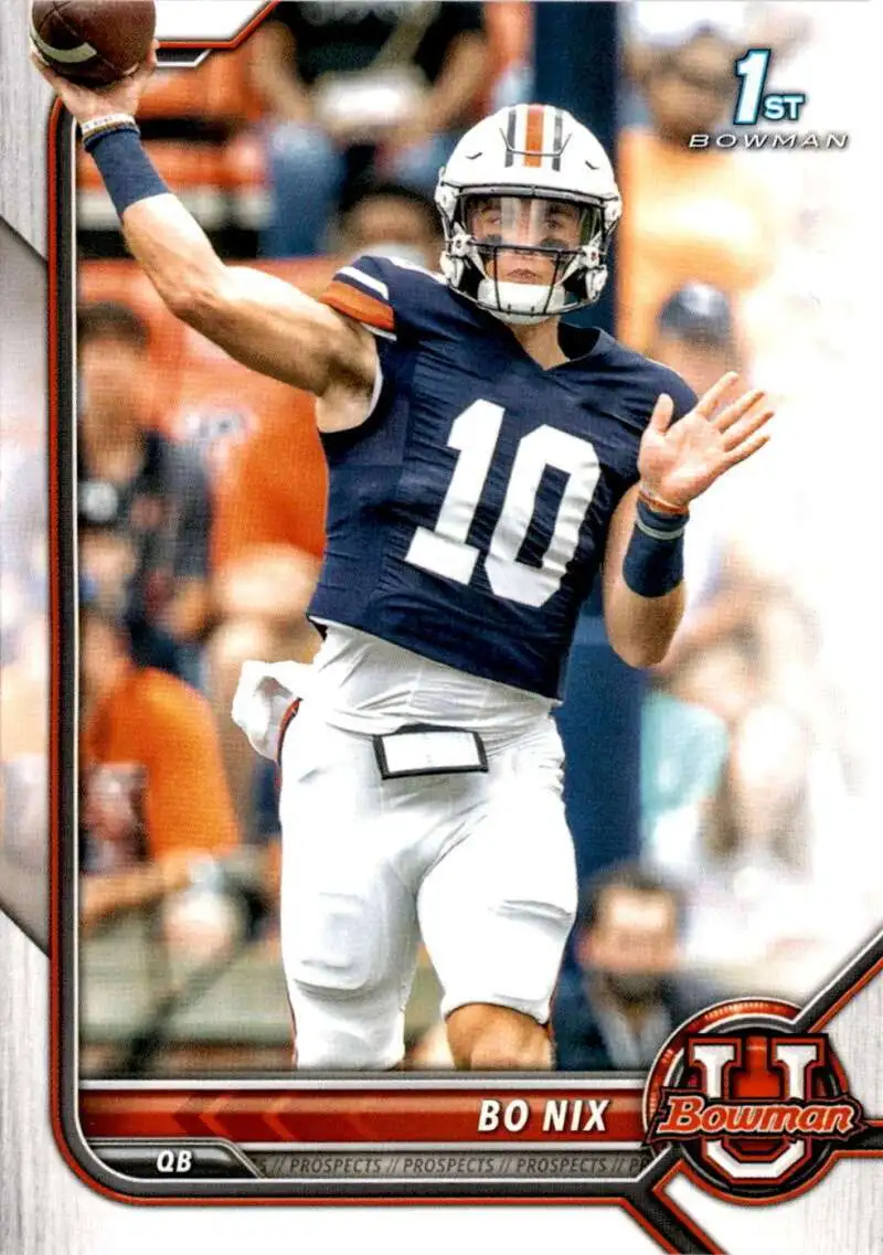 NFL Topps 2022 Bowman University Football Bo Nix #8 [1st Bowman]