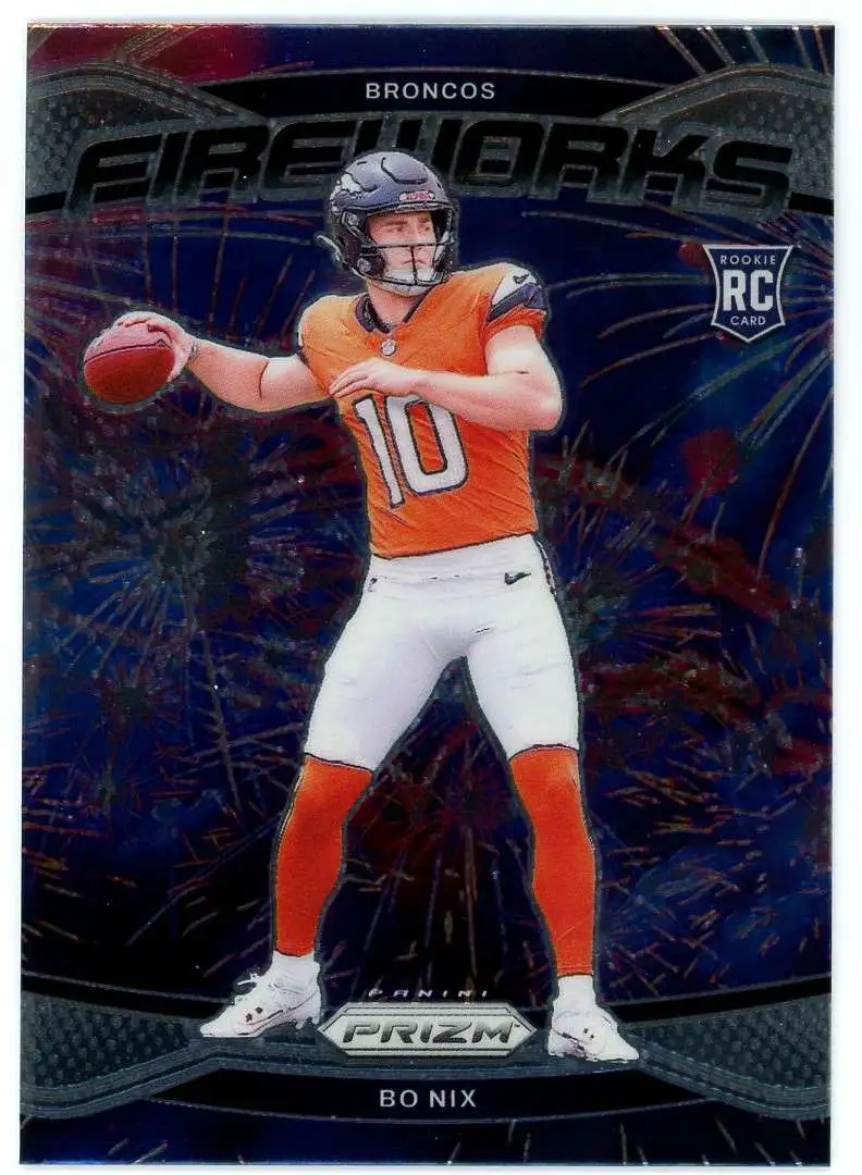 NFL 2024 Panini Prizm Football Fireworks Bo Nix #23 [Rookie]