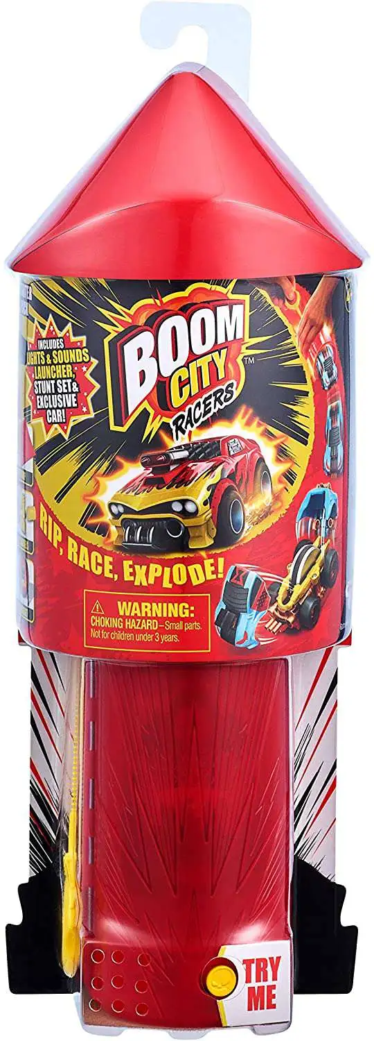 Boom City Racers Light & Sounds Launcher & Stunt Set Starter Pack [Damaged Package]