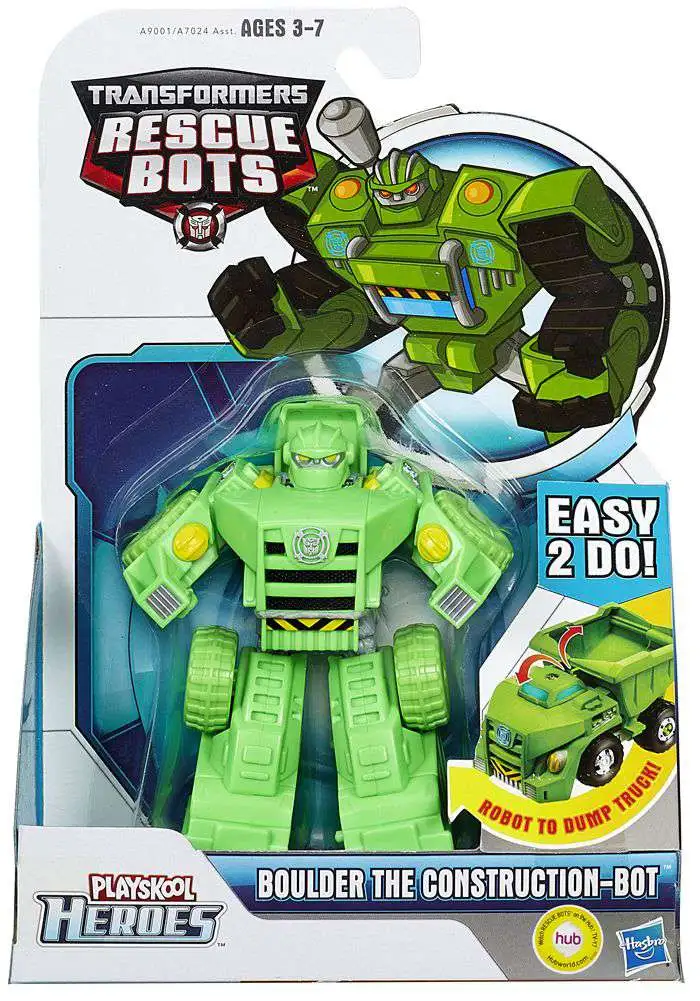 Playskool Heroes Transformers Rescue Bots BOULDER Dump Truck Figure 