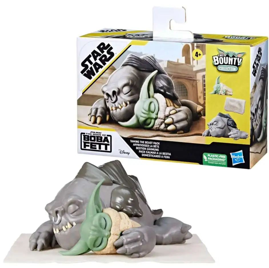 Star Wars The Book of Boba Fett Bounty Collection Taming the Beast Grogu & Rancor Action Figure Set