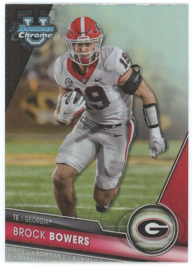 NFL 2023 Bowman Chrome U Refractor Brock Bowers #50